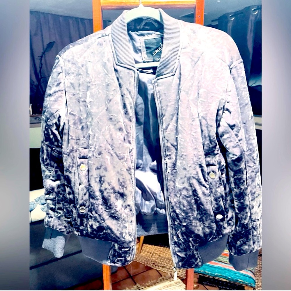 Velvet bomber jacket